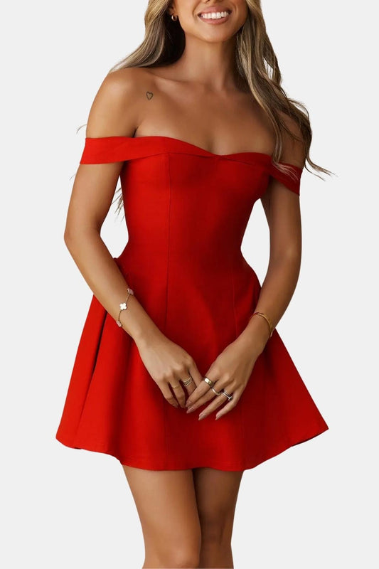 Robe courte femme moulante rouge — ORIS WEAR