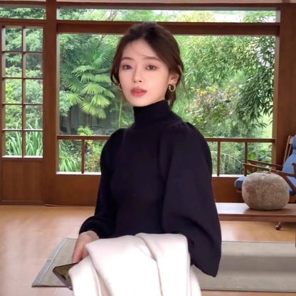 Haut Femme basic à Manches Bouffantes et Col Montant ORIS WEAR