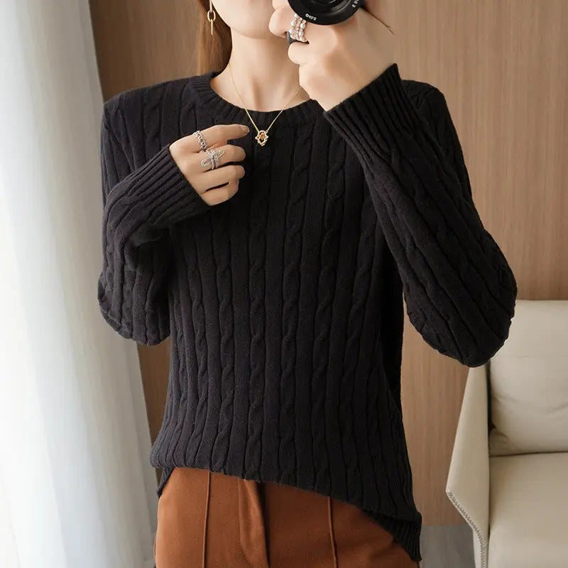 Pull torsadé à manches longues pour femme ORIS WEAR