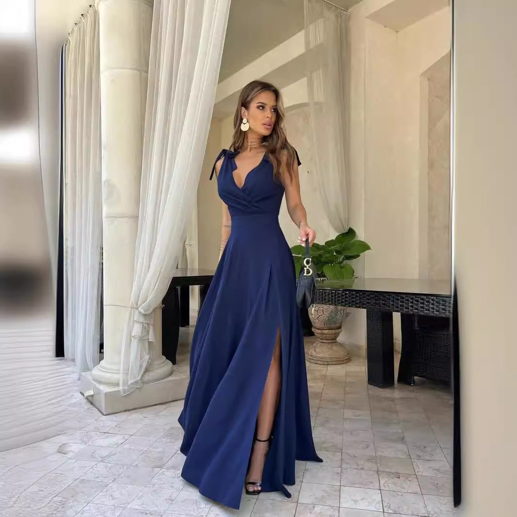 Robe longue plissée unie ORIS WEAR
