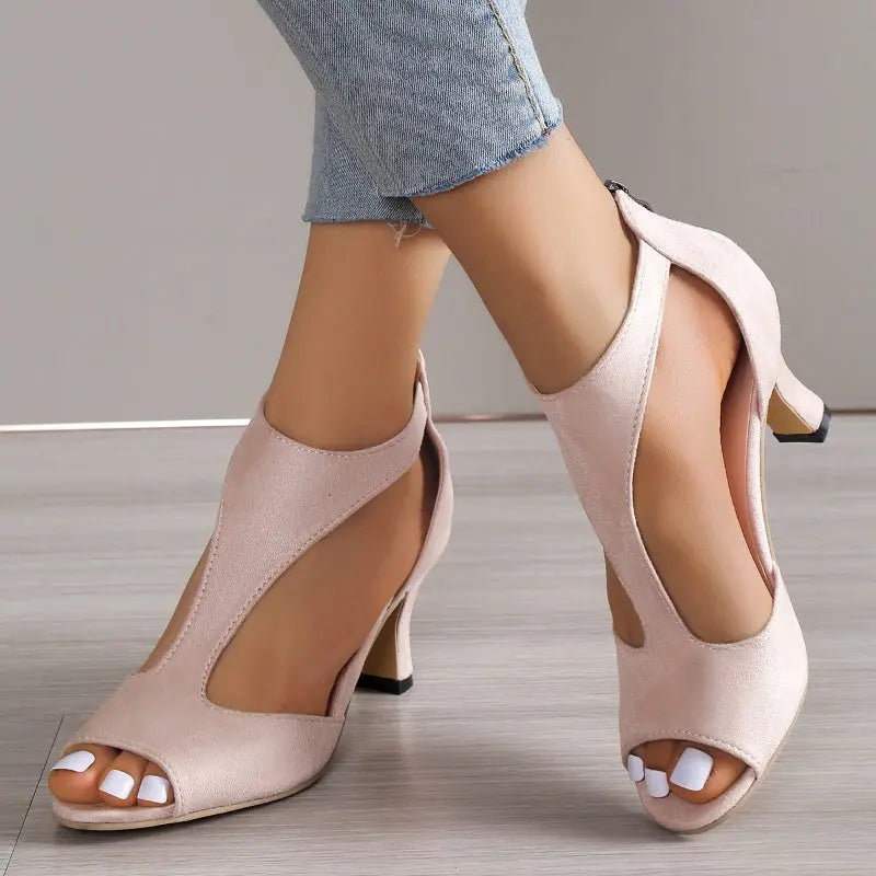 Sandales à Talons Zip & Bout Ouvert ORIS WEAR