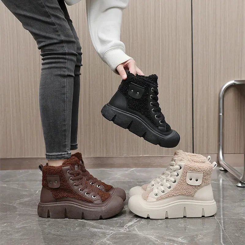 Bottes Montantes à Lacets en Cachemire ORIS WEAR
