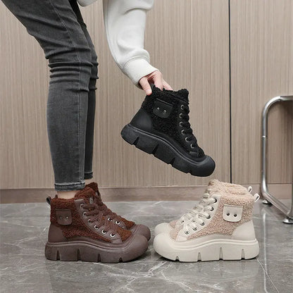 Bottes Montantes à Lacets en Cachemire ORIS WEAR