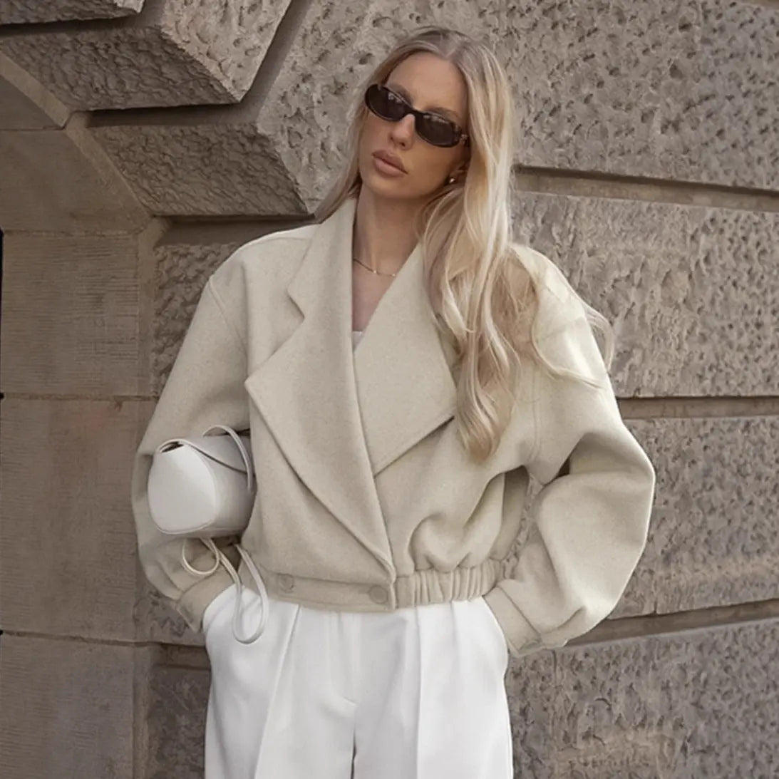 Veste Femme en Laine Élégant à Col Blazer – Idéal pour le Quotidien ORIS WEAR
