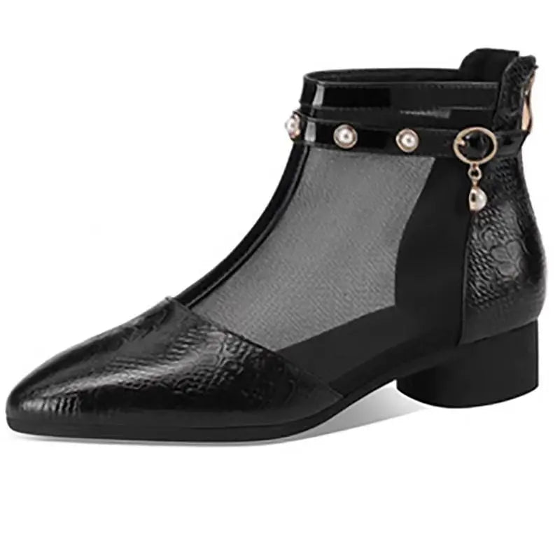 Ankle Boots Bout Pointu Zip Aéré Chic ORIS WEAR