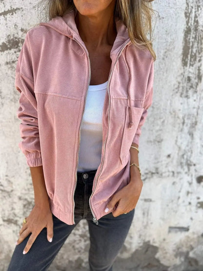 Manteau à Capuche en Velours Côtelé – Élégance et Chaleur ORIS WEAR