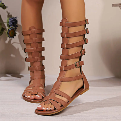 Sandales gladiateur montantes – Brides et boucles tendance ORIS WEAR