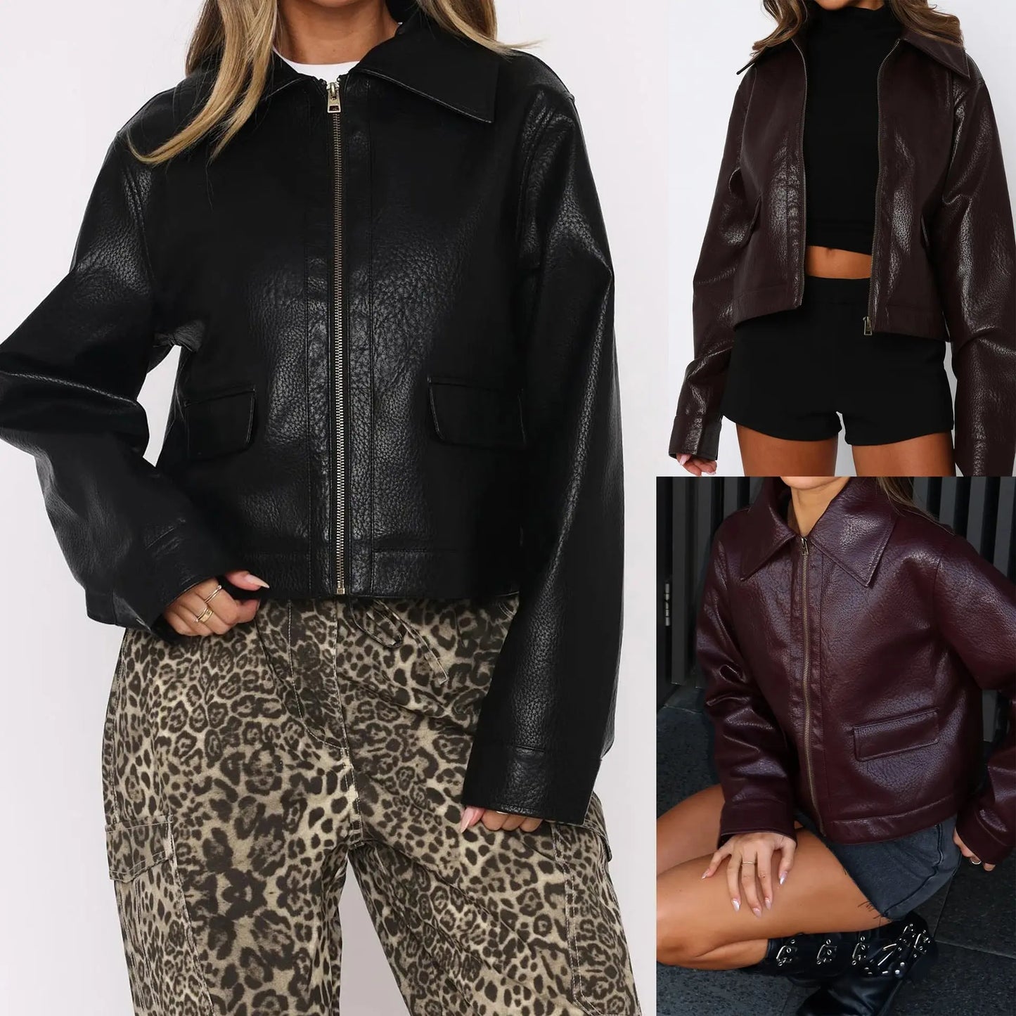 Veste en simili cuir – Coupe droite tendance ORIS WEAR