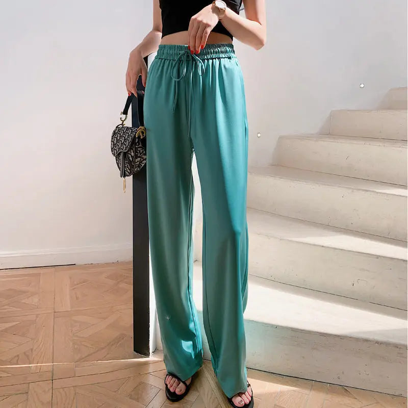 Pantalon Large en Soie Glacée à Imprimé Chic ORIS WEAR
