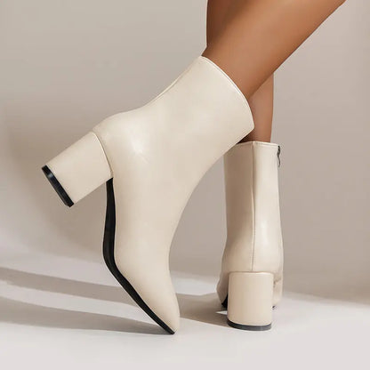 Bottes Élégantes à Bout Pointu et Talon Épais ORIS WEAR