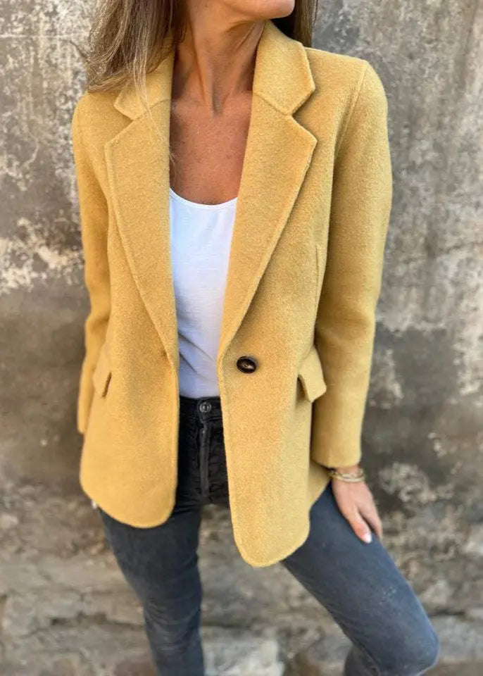 Blazer court boutonné style hiver femme ORIS WEAR