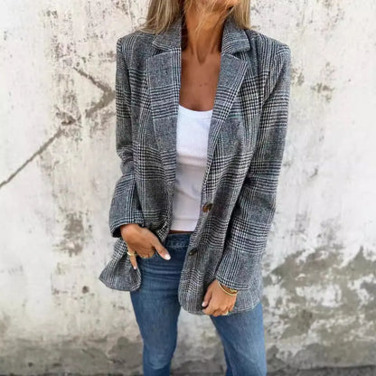 Blazer Élégance Rétro Pied-de-Poule ORIS WEAR