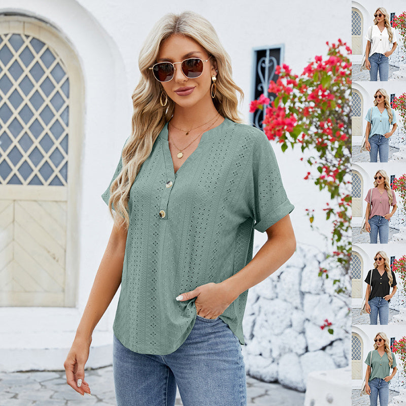 Pull à manches courtes et col en V pour ORIS WEAR