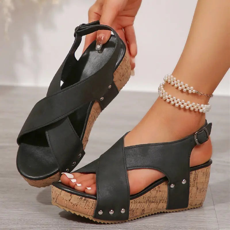 Sandales Compensées à Rivets pour un Look Audacieux ORIS WEAR