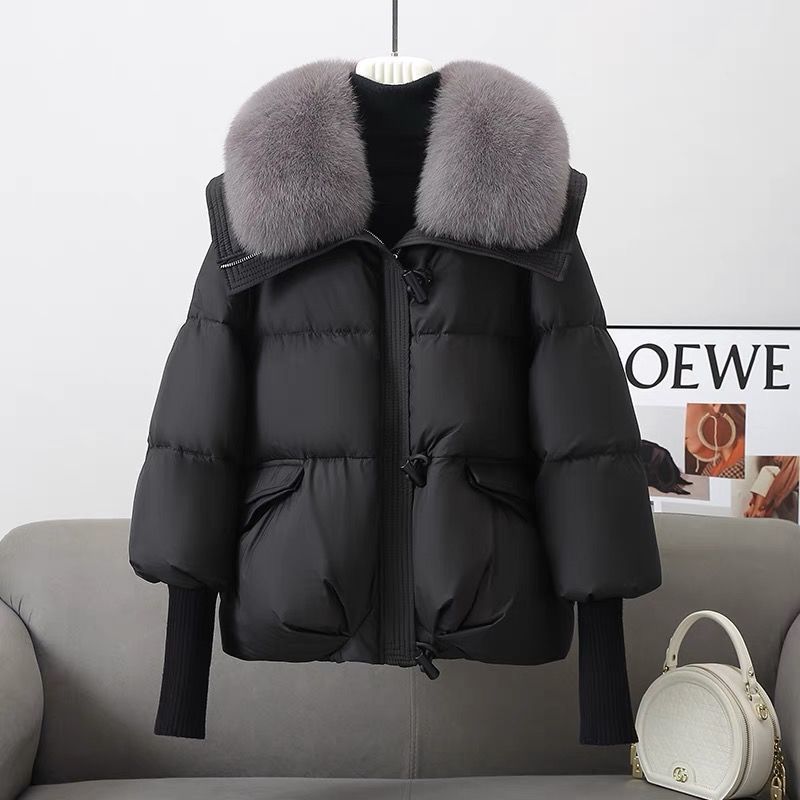 Veste courte matelassée col fourrure hiver ORIS WEAR