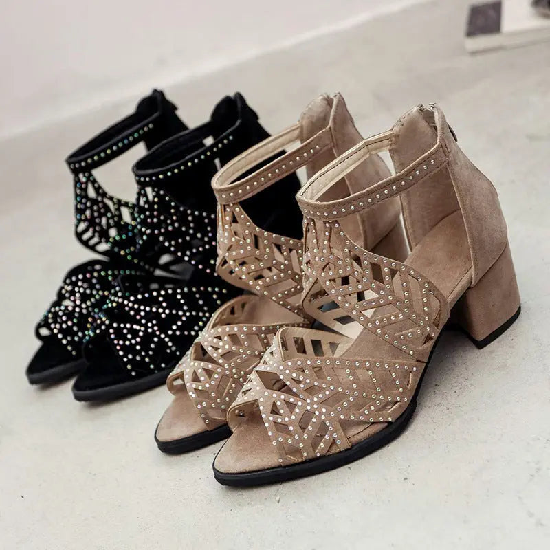 Sandales avec Fermeture Zippée à Talon Épais ORIS WEAR