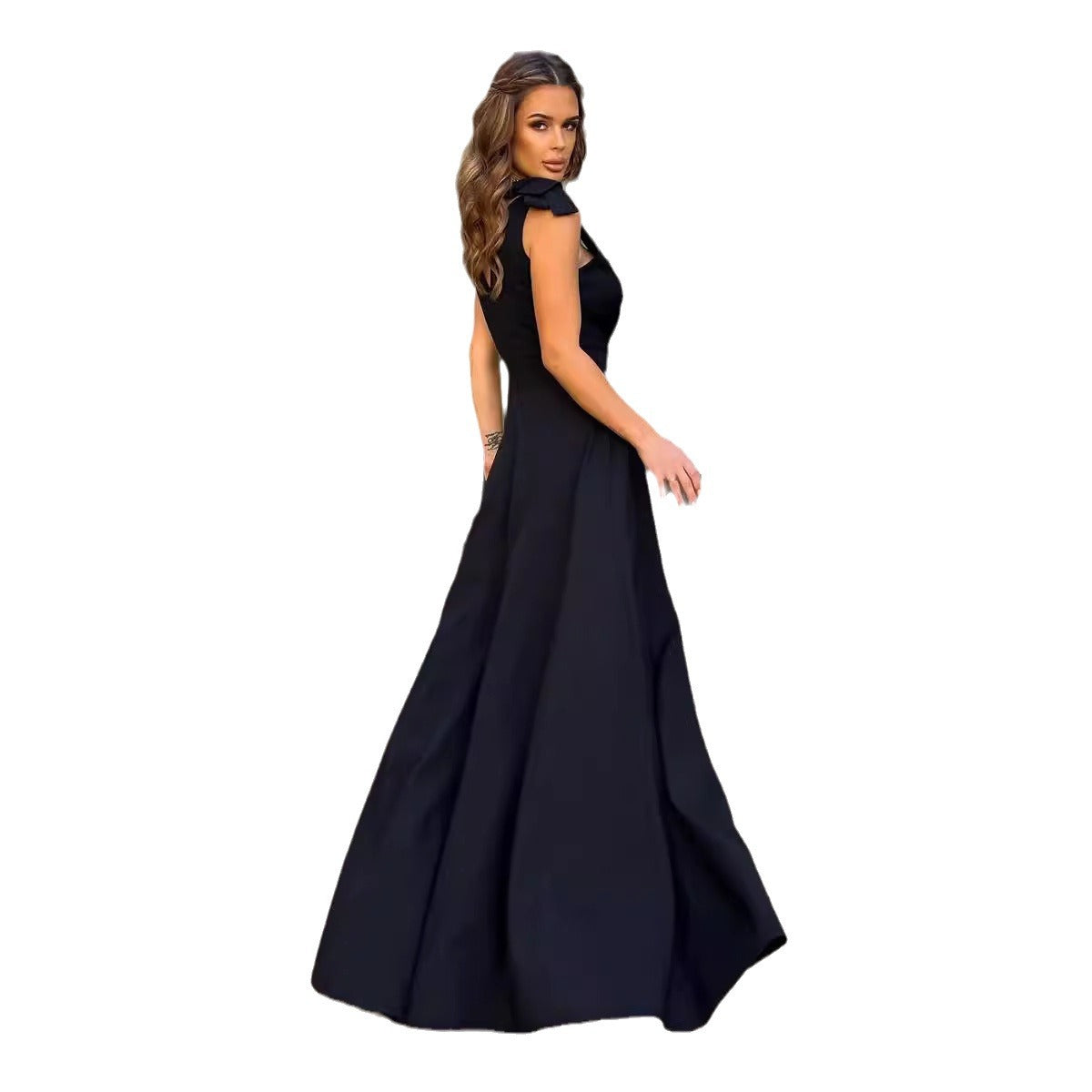Robe longue plissée unie ORIS WEAR
