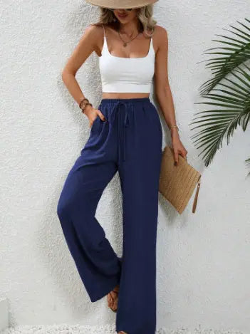 Pantalon Large Décontracté avec Cordon et Poches ORIS WEAR