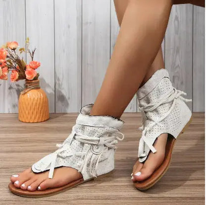 Sandales bohèmes montantes à franges ORIS WEAR