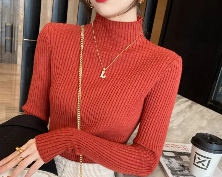 Pull côtelé à col montant – Coupe ajustée et allure chic ORIS WEAR