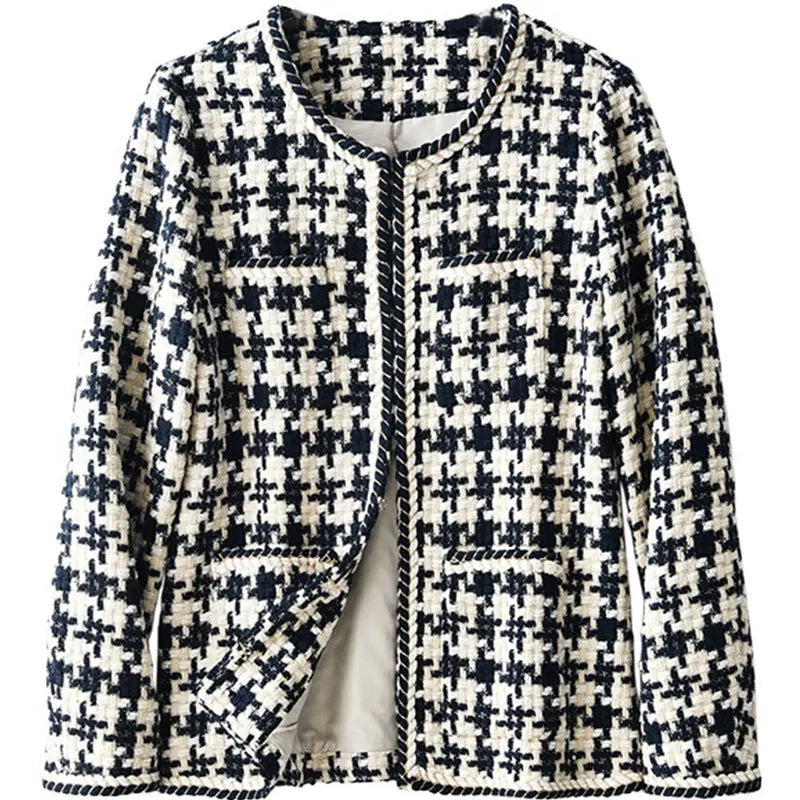 Veste Élégance – Blazer court à motif pied-de-poule ORIS WEAR