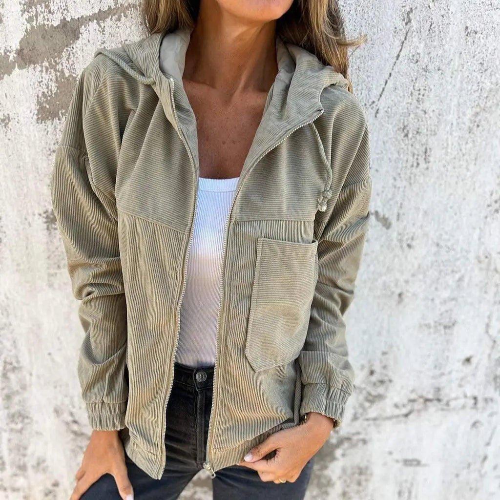 Veste femme en velours kaki — ORIS WEAR