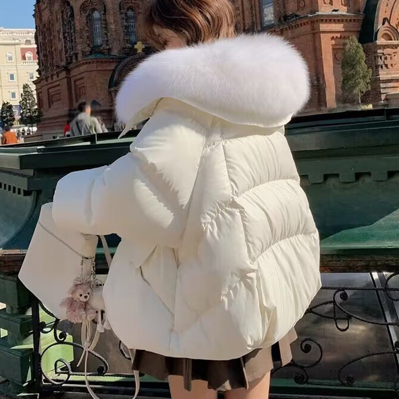 Veste courte matelassée col fourrure hiver ORIS WEAR