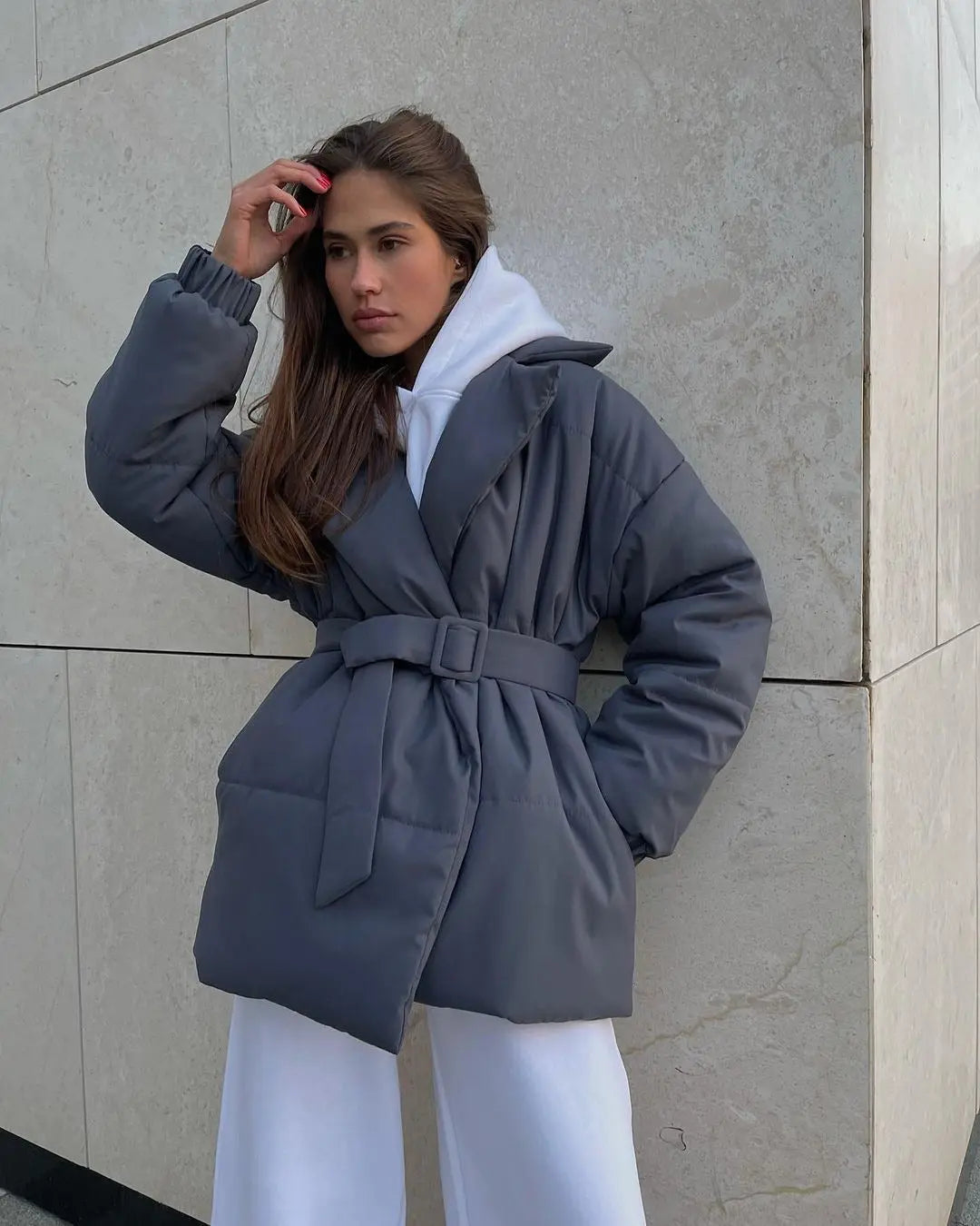 Manteau ceinturé femme – Élégance hivernale ! ORIS WEAR