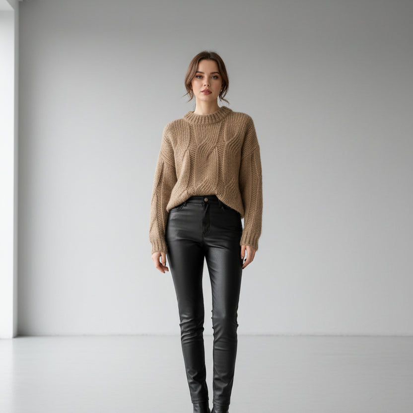 Pull en maille ample tendance pour femme ORIS WEAR