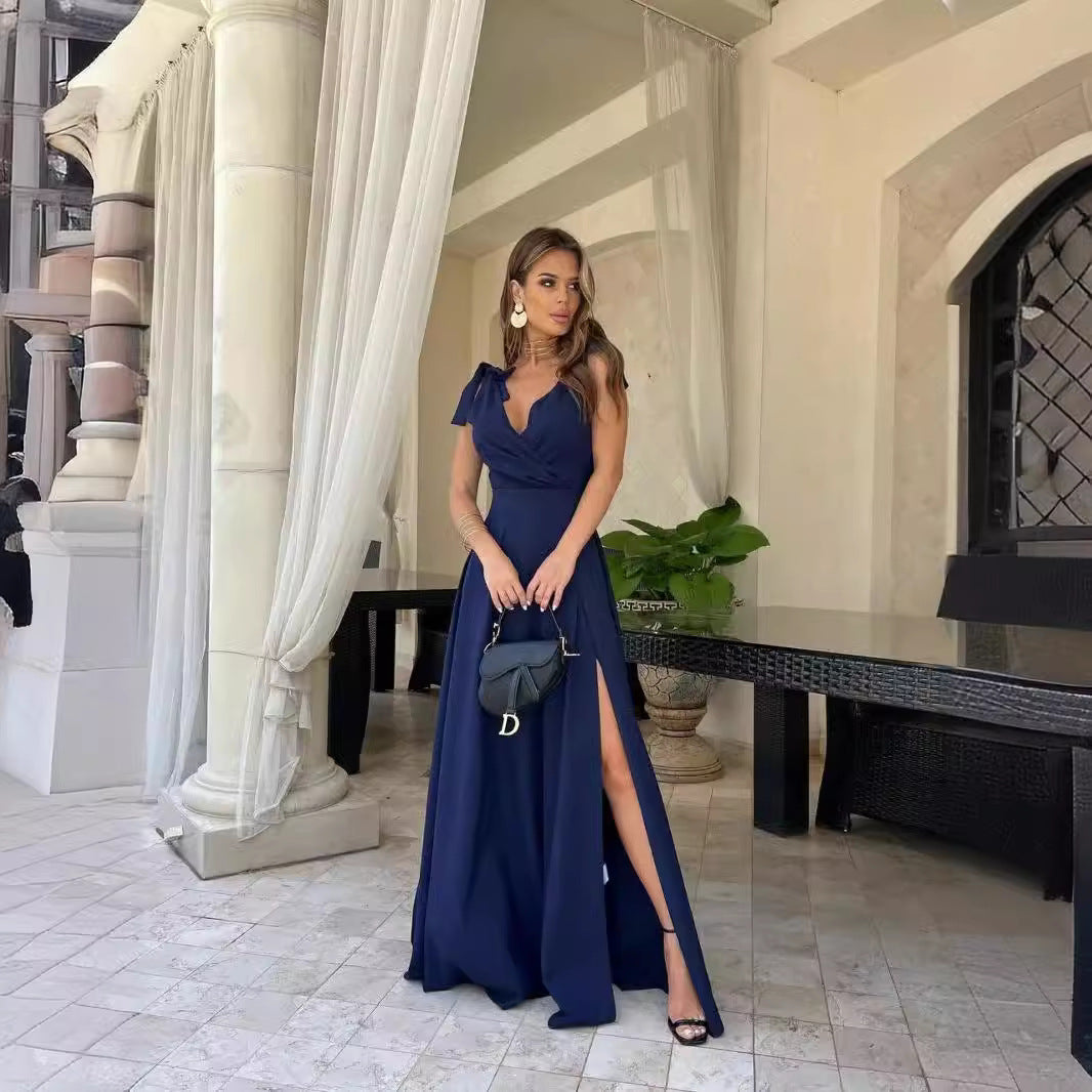 Robe longue plissée unie ORIS WEAR