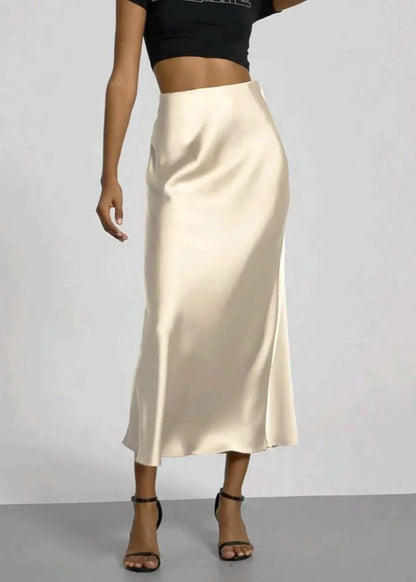 Jupe longue satinée femme élégante chic ORIS WEAR
