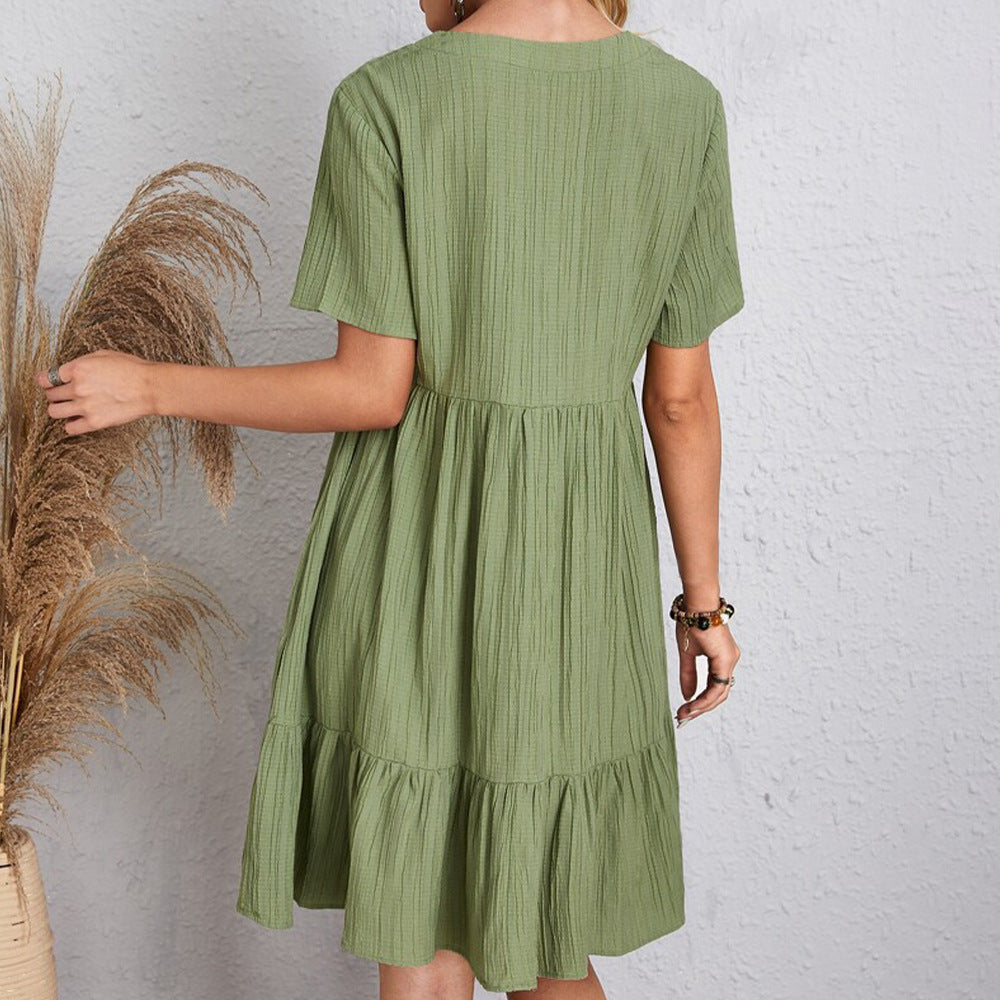 Fraîcheur Bohème – Robe Courte à Volants ORIS WEAR