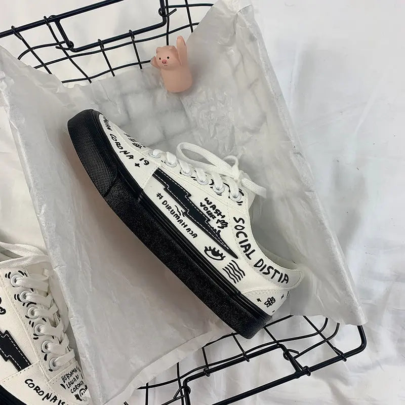 Chaussures Blanches en Toile Style Japonais pour Femmes ORIS WEAR