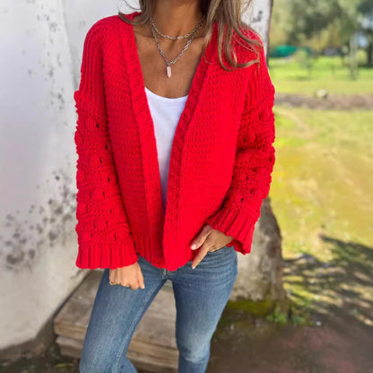 Cardigan Femme Hiver – Élégance Unie et Chaleur Assurée
