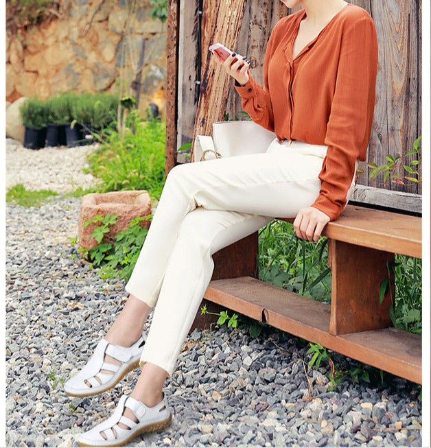 Sandales Rétro en Cuir Souple ORIS WEAR