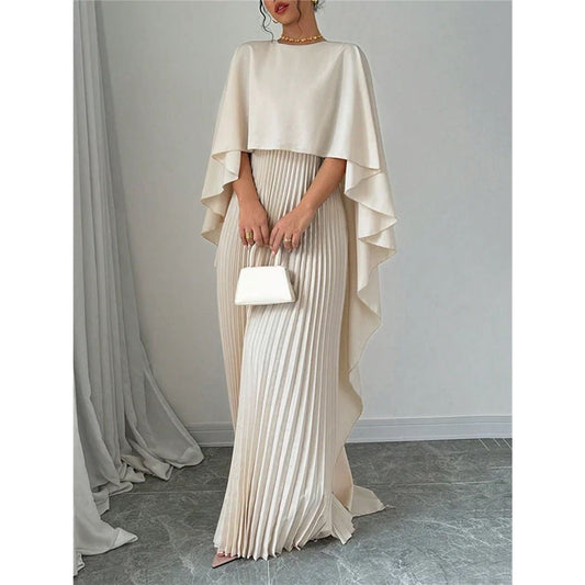 Robe longue femme fluide blanc — ORIS WEAR