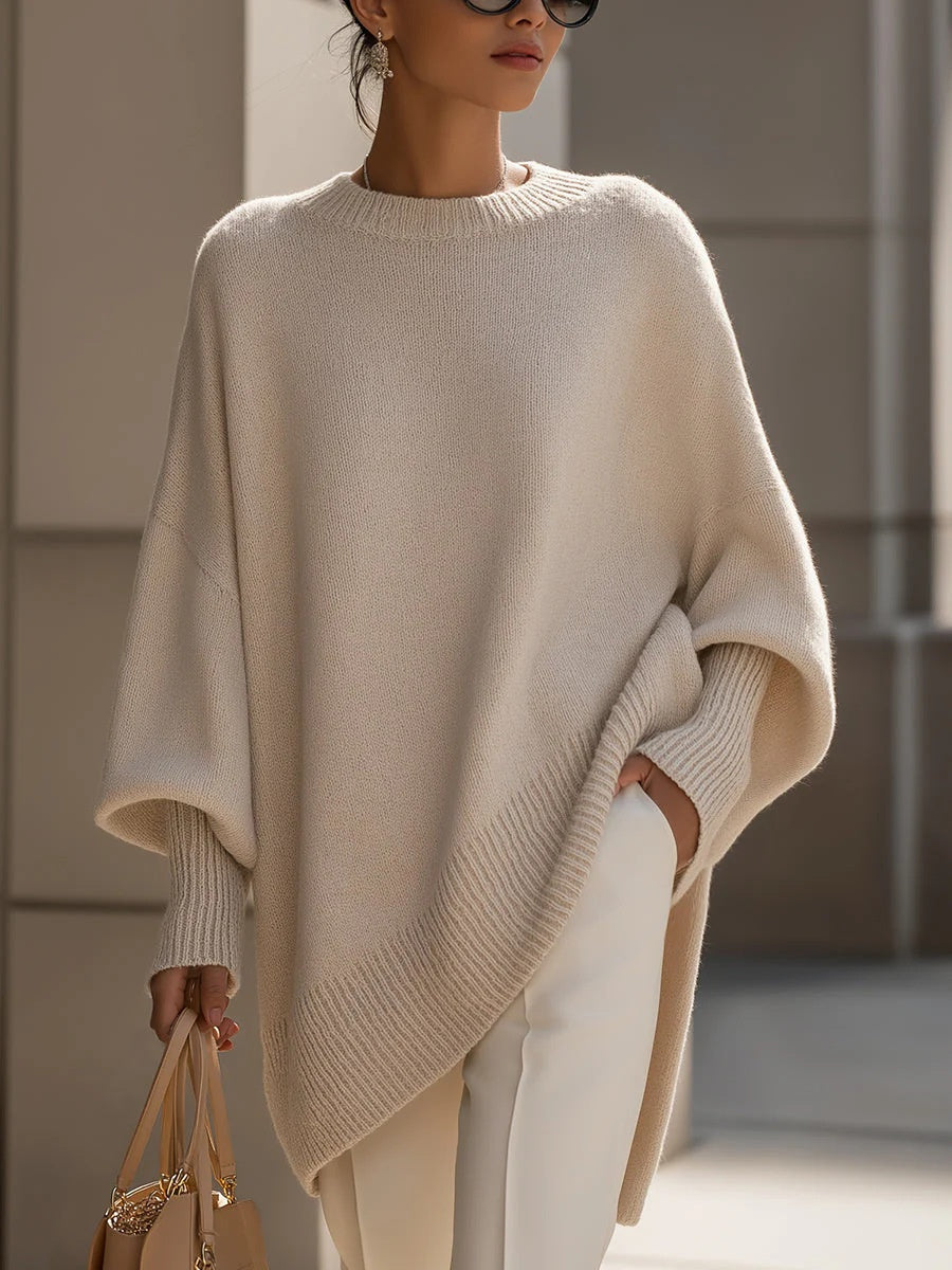 Oversized Knit Poncho Sweater ORIS WEAR