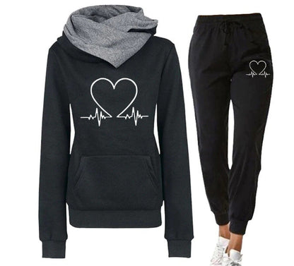 Ensemble Sportif avec Imprimé Cœur et Capuche ORIS WEAR