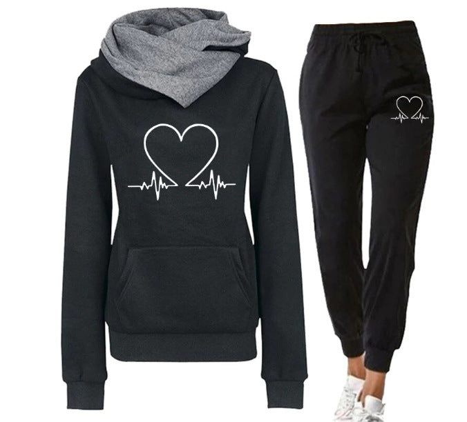 Ensemble Sportif avec Imprimé Cœur et Capuche ORIS WEAR