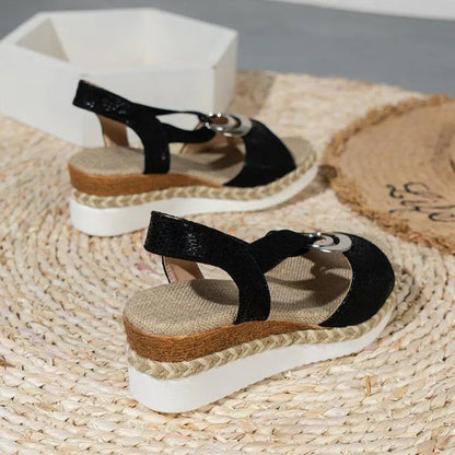 Sandales Compensées Élégantes à Motif Serpent ORIS WEAR
