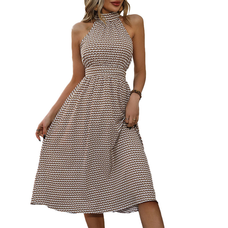 Robe à la mode , taille haute, à carreaux ORIS WEAR