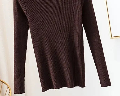 Pull côtelé à col montant – Coupe ajustée et allure chic ORIS WEAR