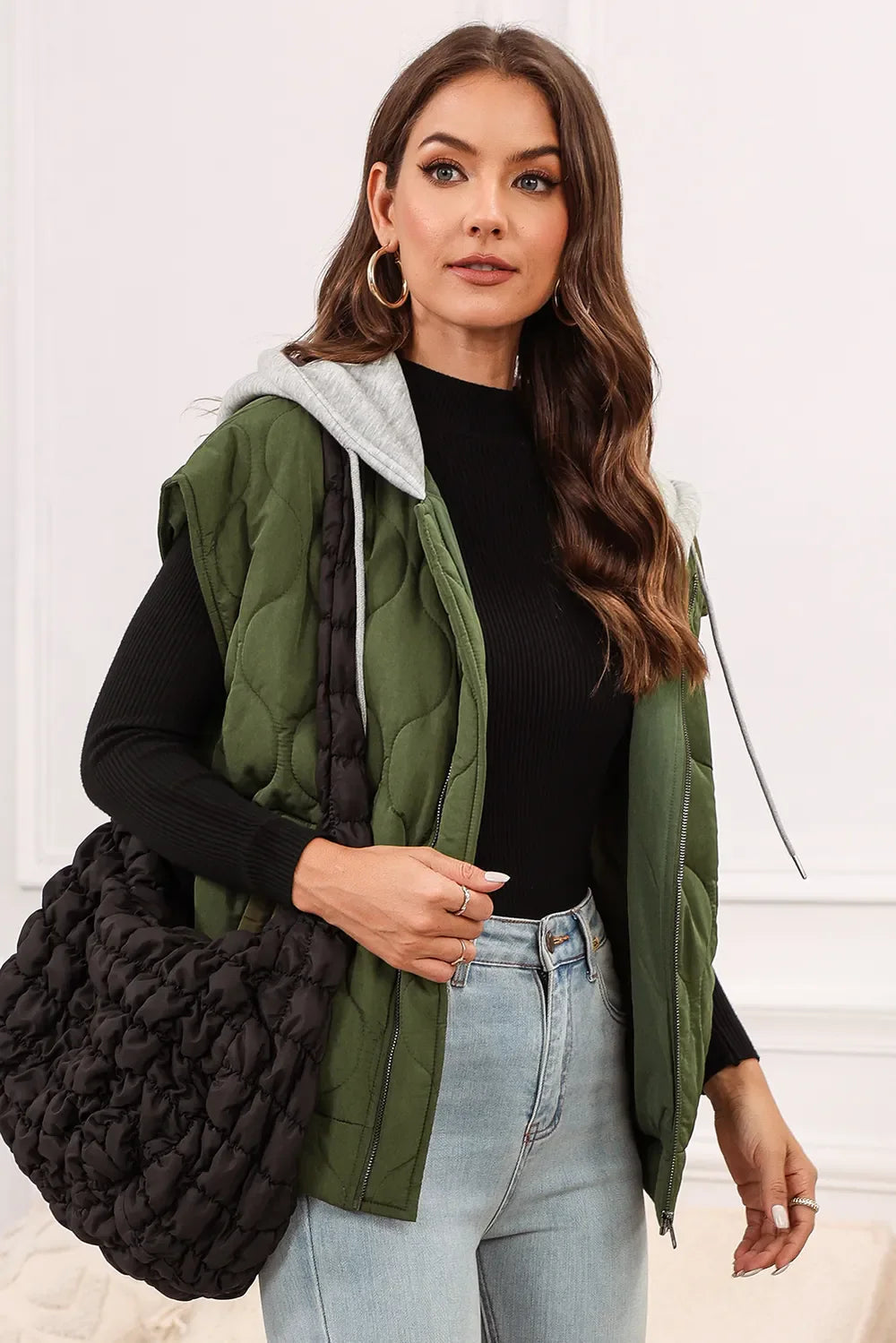 Gilet sans manches zippé à capuche avec cordon de serrage ORIS WEAR