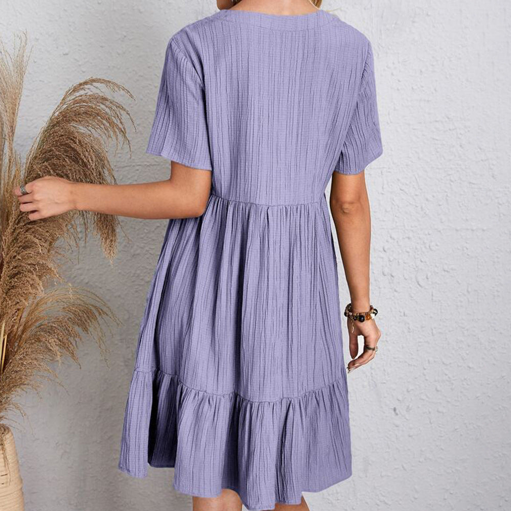 Fraîcheur Bohème – Robe Courte à Volants ORIS WEAR