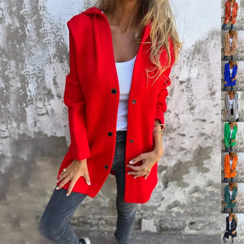 Veste femme fluide rouge — ORIS WEAR