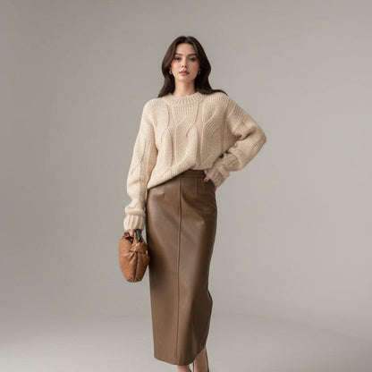 Pull en maille ample tendance pour femme ORIS WEAR