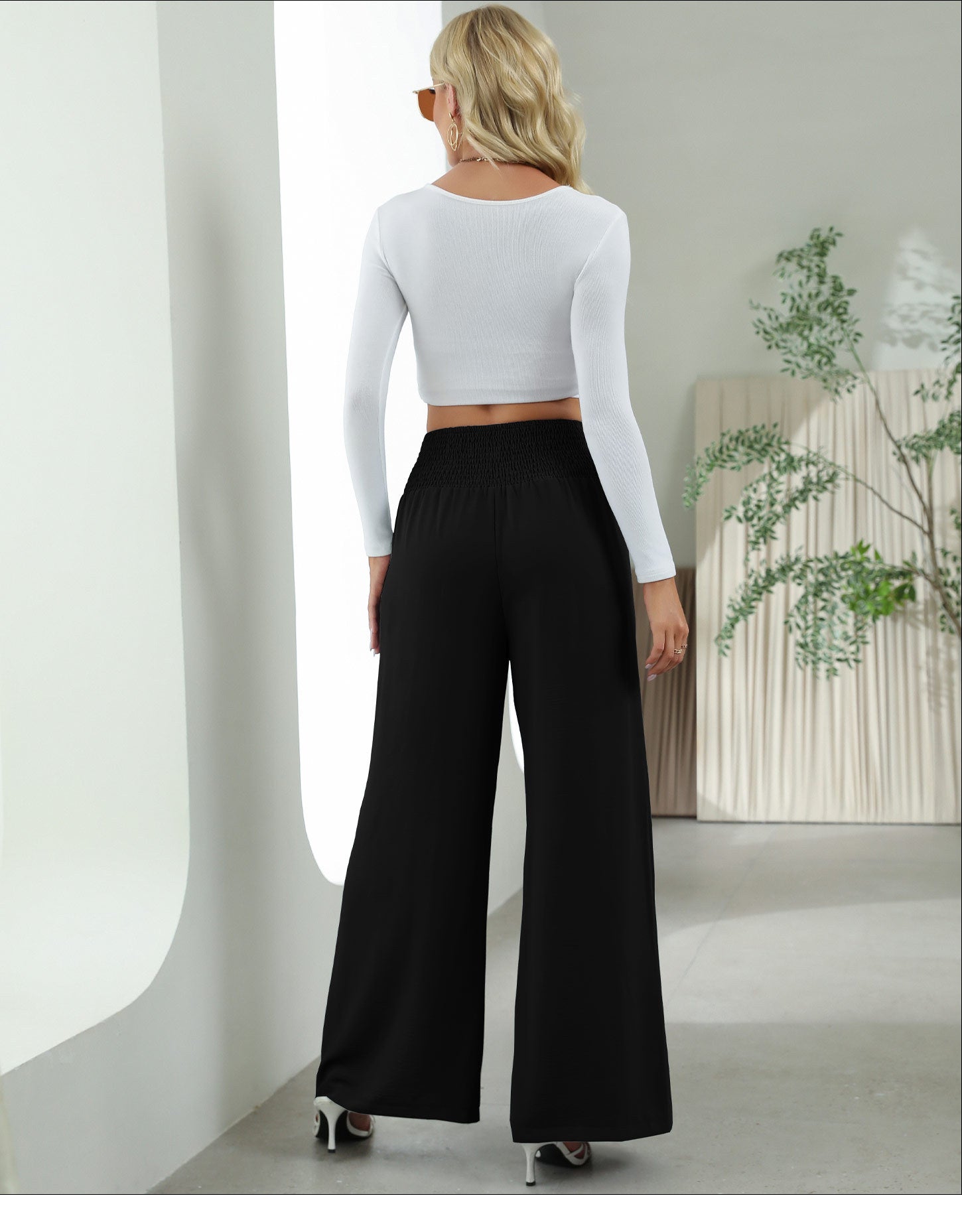 Pantalon droit à jambes larges et élastique ORIS WEAR