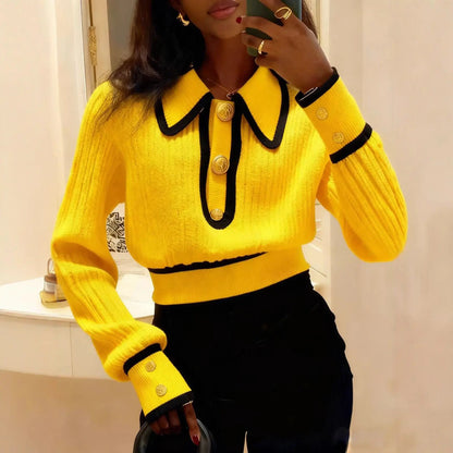 Pull rouge color-block style designer ORIS WEAR
