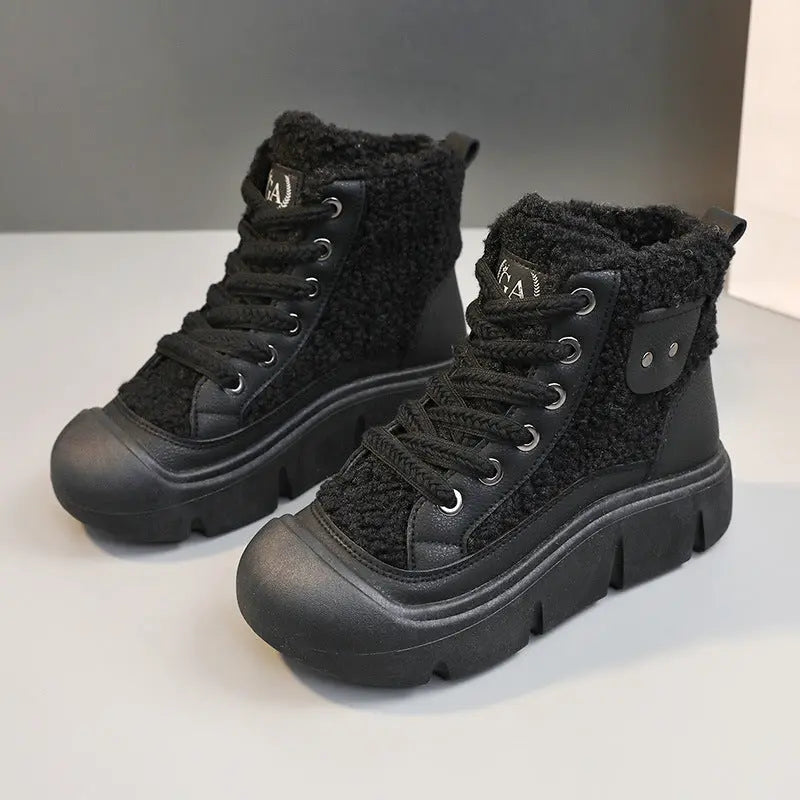 Bottes Montantes à Lacets en Cachemire ORIS WEAR