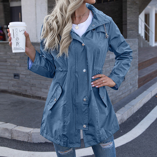 Manteau imperméable à capuche et fermeture éclair ORIS WEAR